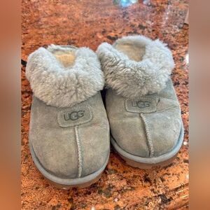 UGG Slippers Women's 10 Coquette Light Blue Sheepskin Cozy House Shoes Slip On